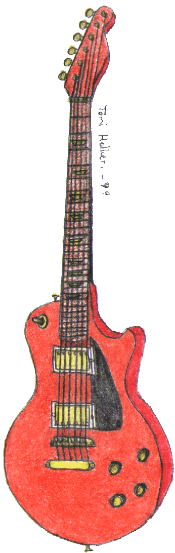 This is my own drawing of the copy guitar of Les Paul.